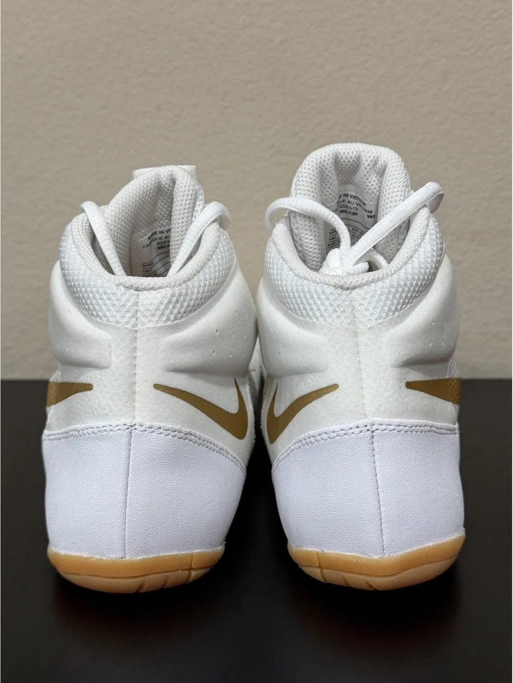 Size 8.5 - Nike Fury Wrestling/Boxing Shoes “White Gold Gum”